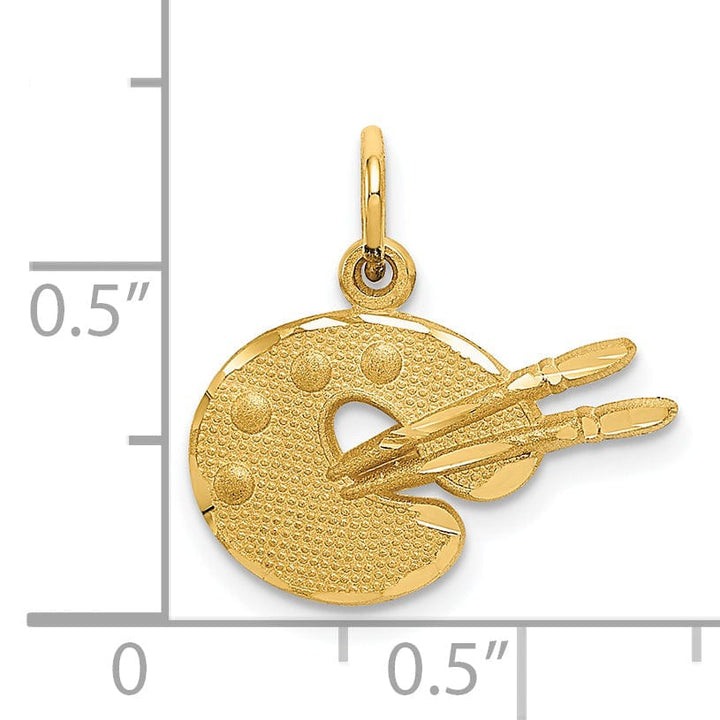 Lovely Rita's Pendants & Charms 14k Yellow Gold Artist Palette Charm Pendant
