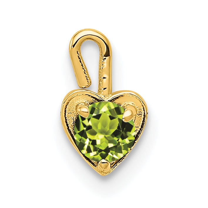 Lovely Rita's Pendants & Charms 14k Yellow Gold August Birthstone Heart Charm