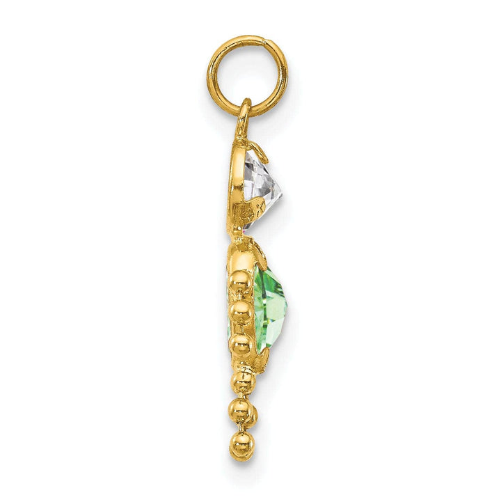 Lovely Rita's Pendants & Charms 14k Yellow Gold August Boy Gemstone Charm