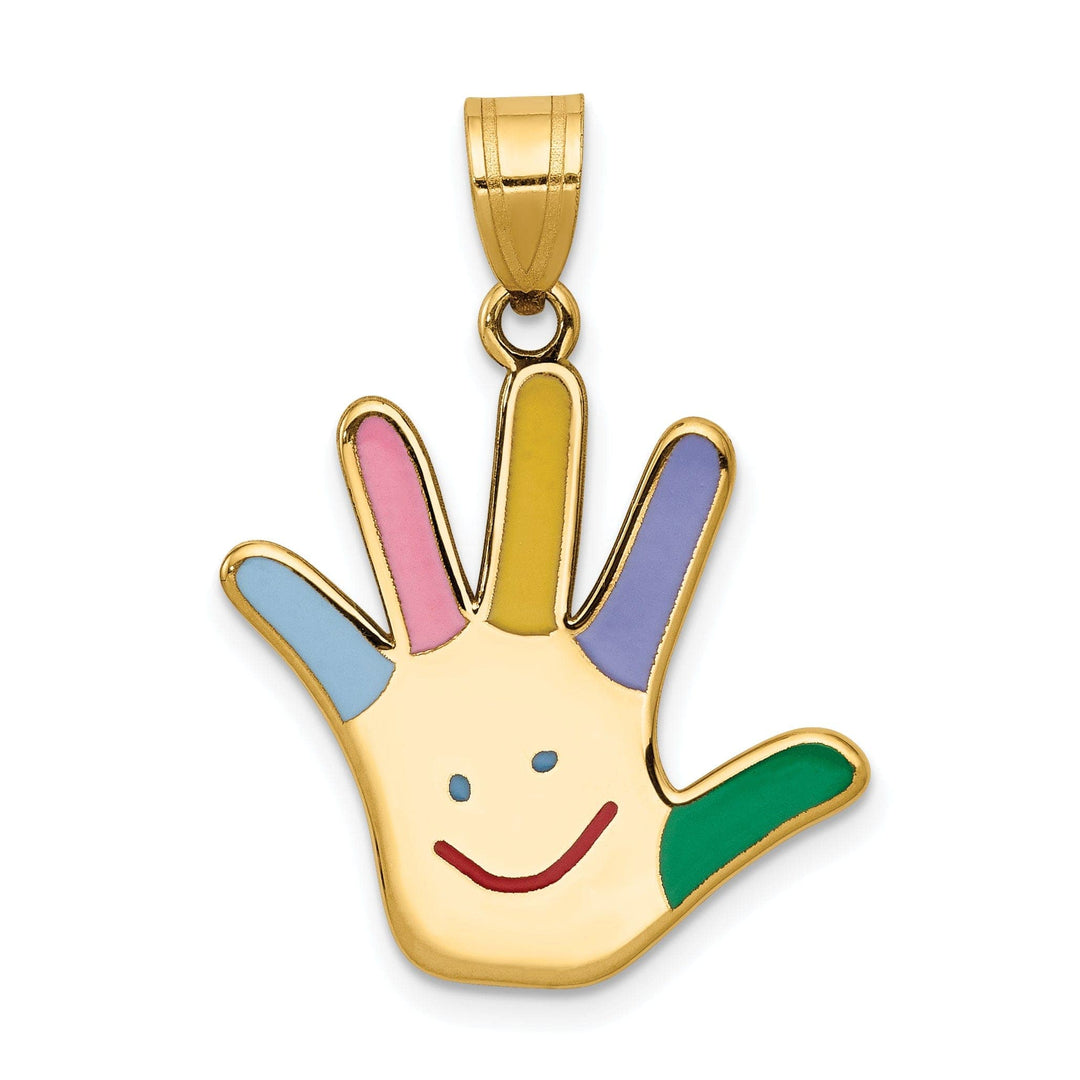 Lovely Rita's Pendants & Charms 14k Yellow Gold Autism Happy Face Pendant