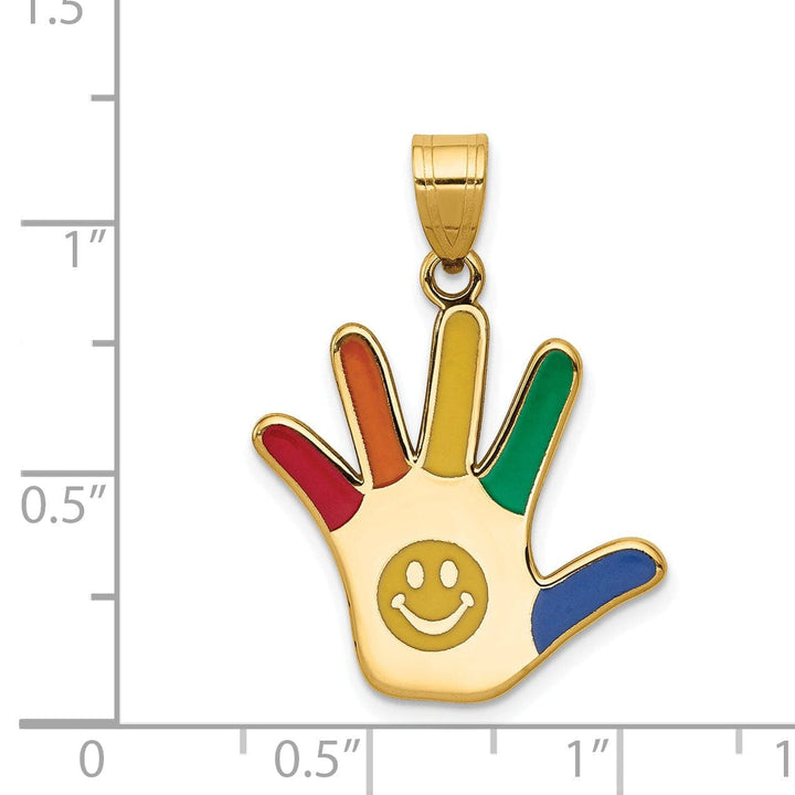 Lovely Rita's Pendants & Charms 14k Yellow Gold Autism with Smiley Face Charm Pendant
