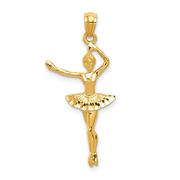 Lovely Rita's Pendants & Charms 14k Yellow Gold Ballerina Charm Pendant
