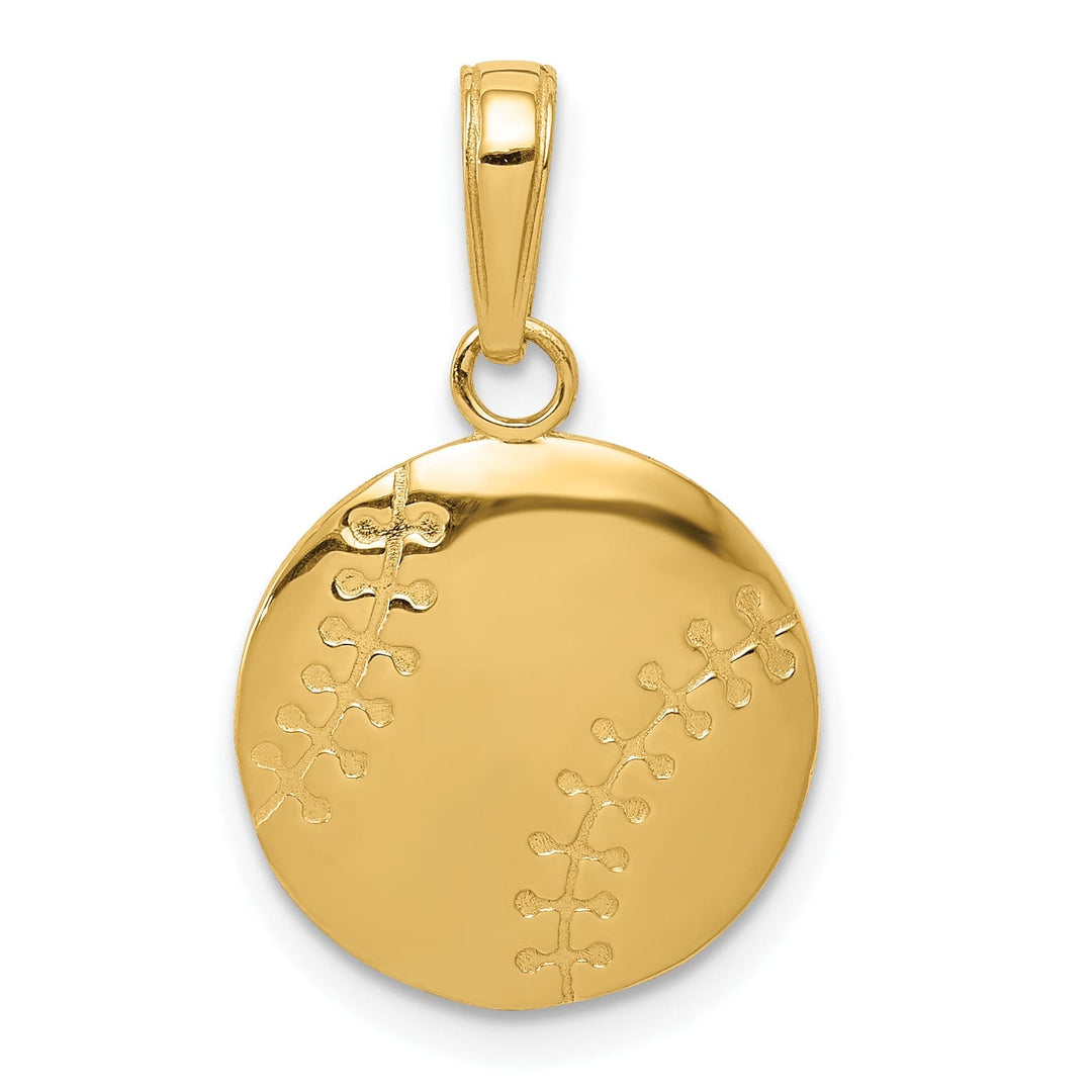 Lovely Rita's Pendants & Charms 14k Yellow Gold Baseball Charm Pendant