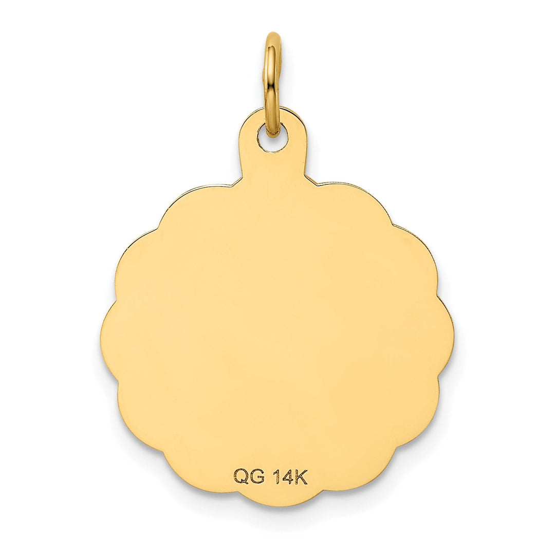 Lovely Rita's Pendants & Charms 14k Yellow Gold Baseball Disc Charm Pendant