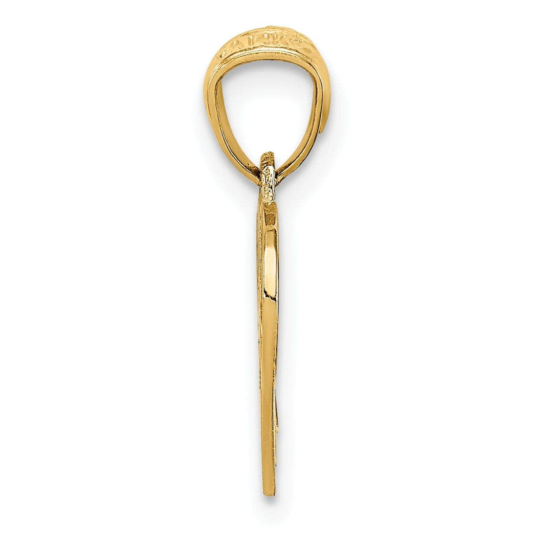 Lovely Rita's Pendants & Charms 14k Yellow Gold Basketball and Hoop Pendant