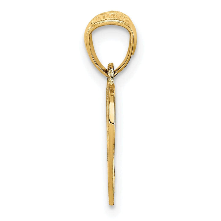 Lovely Rita's Pendants & Charms 14k Yellow Gold Basketball and Hoop Pendant