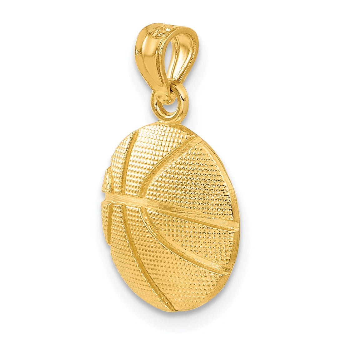 Lovely Rita's Pendants & Charms 14k Yellow Gold Basketball Charm Pendant