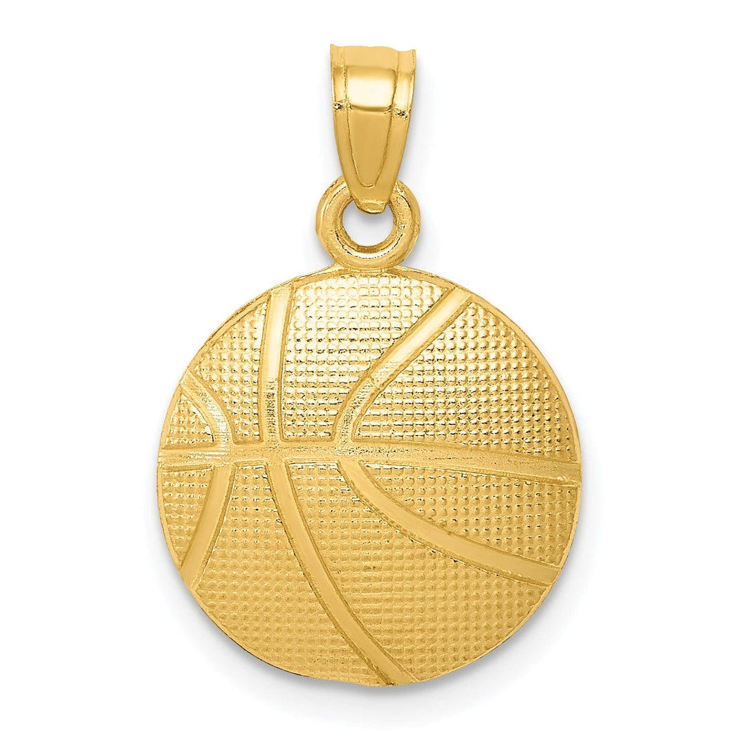 Lovely Rita's Pendants & Charms 14k Yellow Gold Basketball Charm Pendant