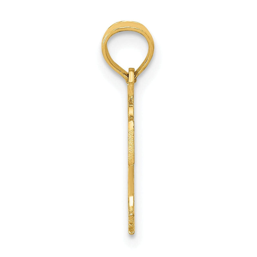 Lovely Rita's Pendants & Charms 14k Yellow Gold Basketball in Net Charm Pendant