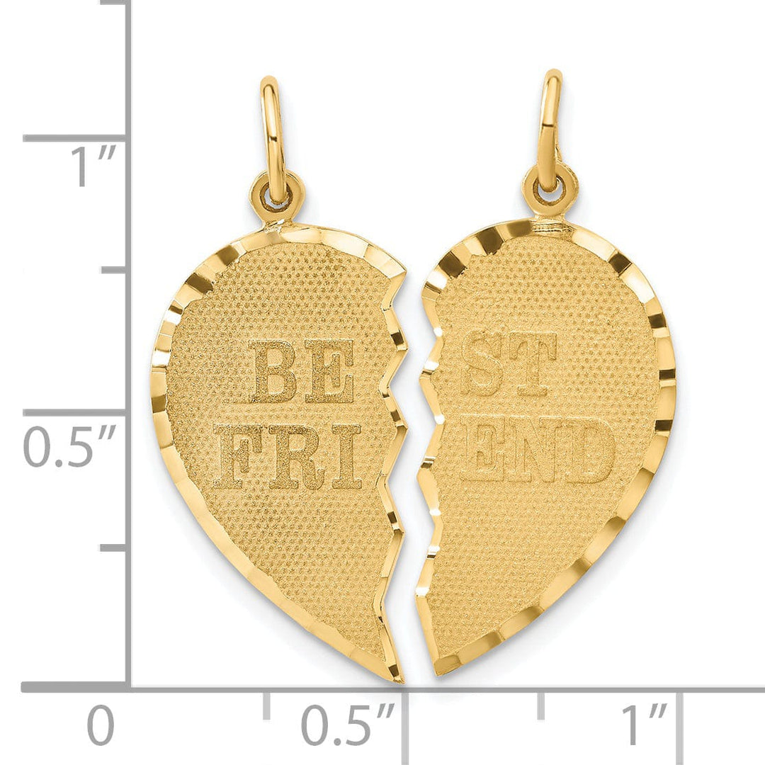 Lovely Rita's Pendants & Charms 14k Yellow Gold Best Friend Break-apart Charm
