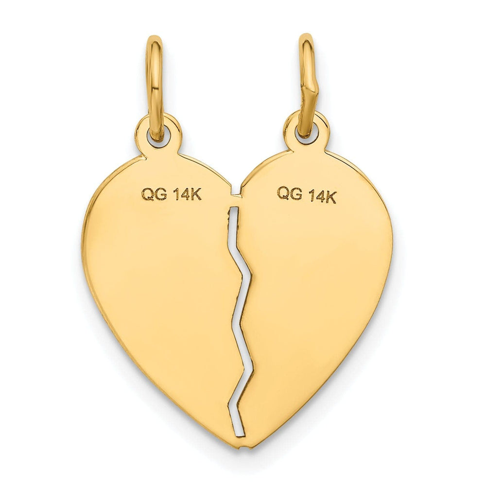 Lovely Rita's Pendants & Charms 14k Yellow Gold Best Sister Break-apart Charm