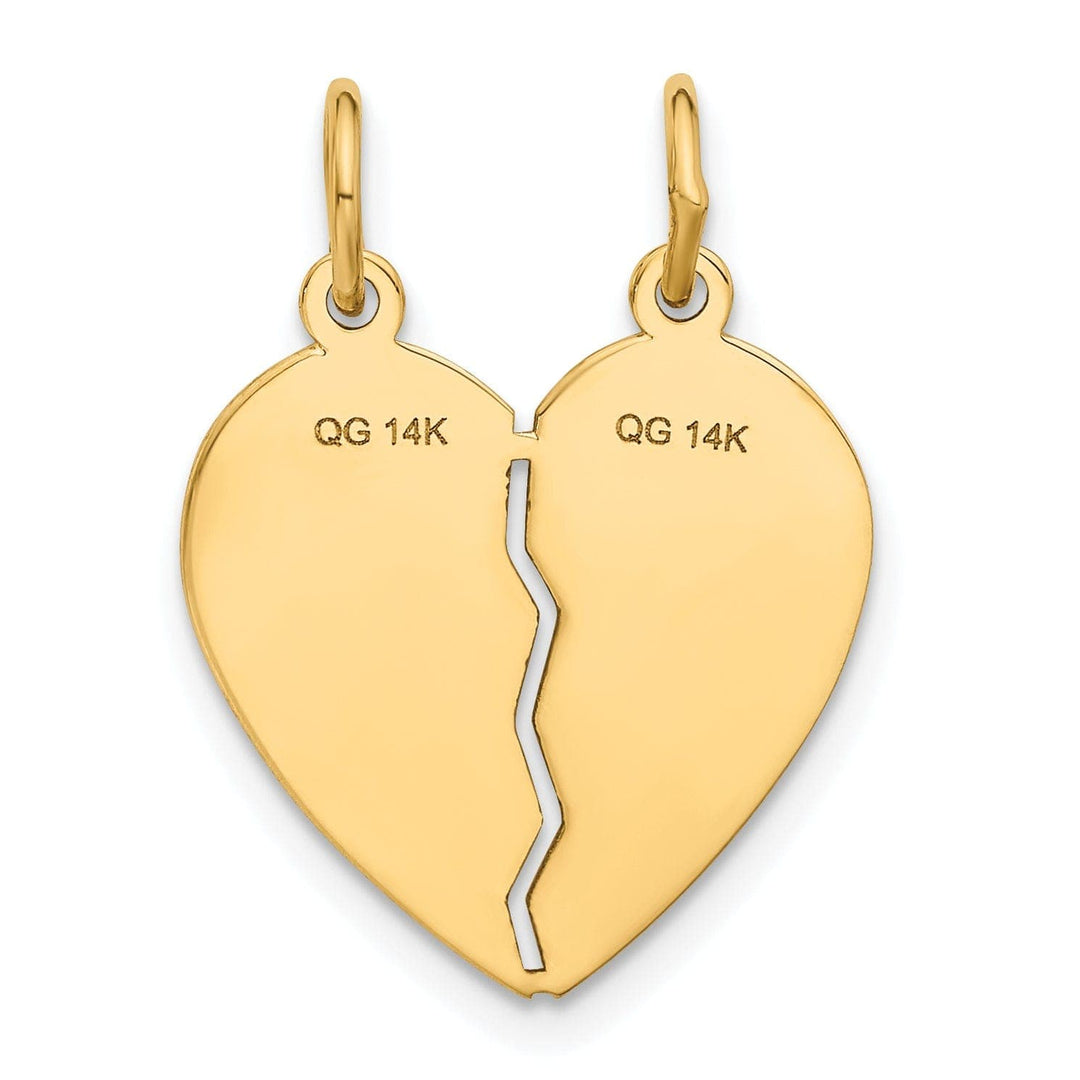 Lovely Rita's Pendants & Charms 14k Yellow Gold Best Sister Break-apart Charm