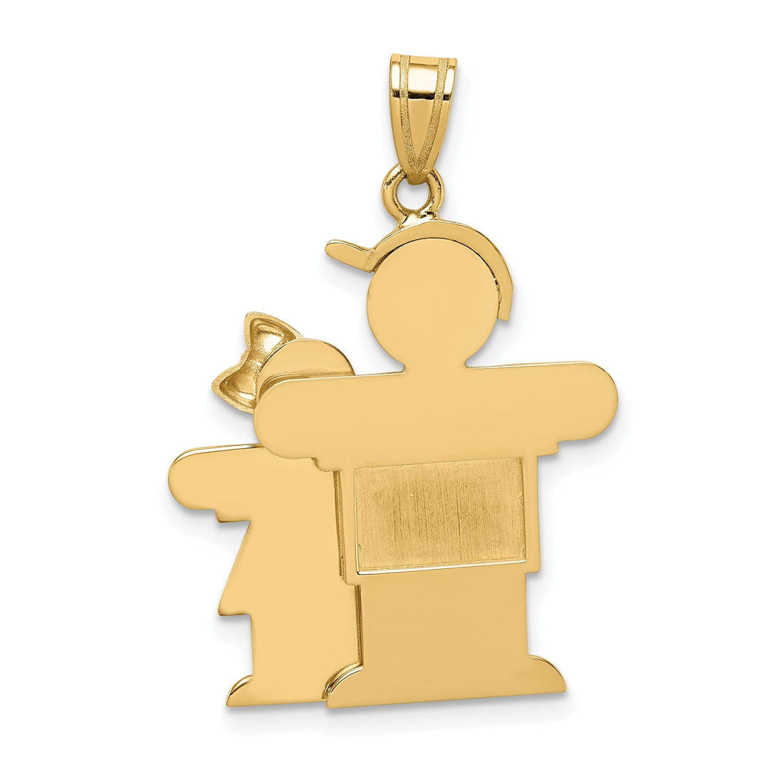 Lovely Rita's Pendants & Charms 14k Yellow Gold Big Boy/Little Girl Hugs Charm