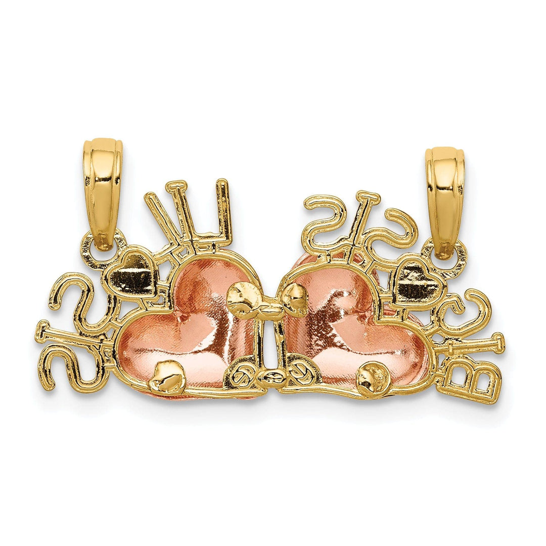 Lovely Rita's Pendants & Charms 14k Yellow Gold Big Sis Lil Sis Charm Pendant
