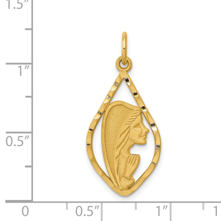 Lovely Rita's Pendants & Charms 14k Yellow Gold Blessed Mary Pendant
