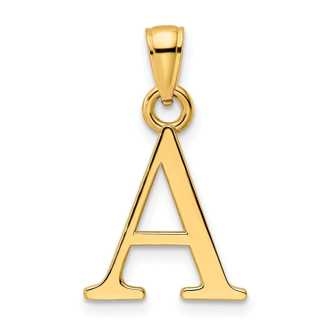 Lovely Rita's Pendants & Charms 14K Yellow Gold Block Design Large Initial Letter A Charm Pendant
