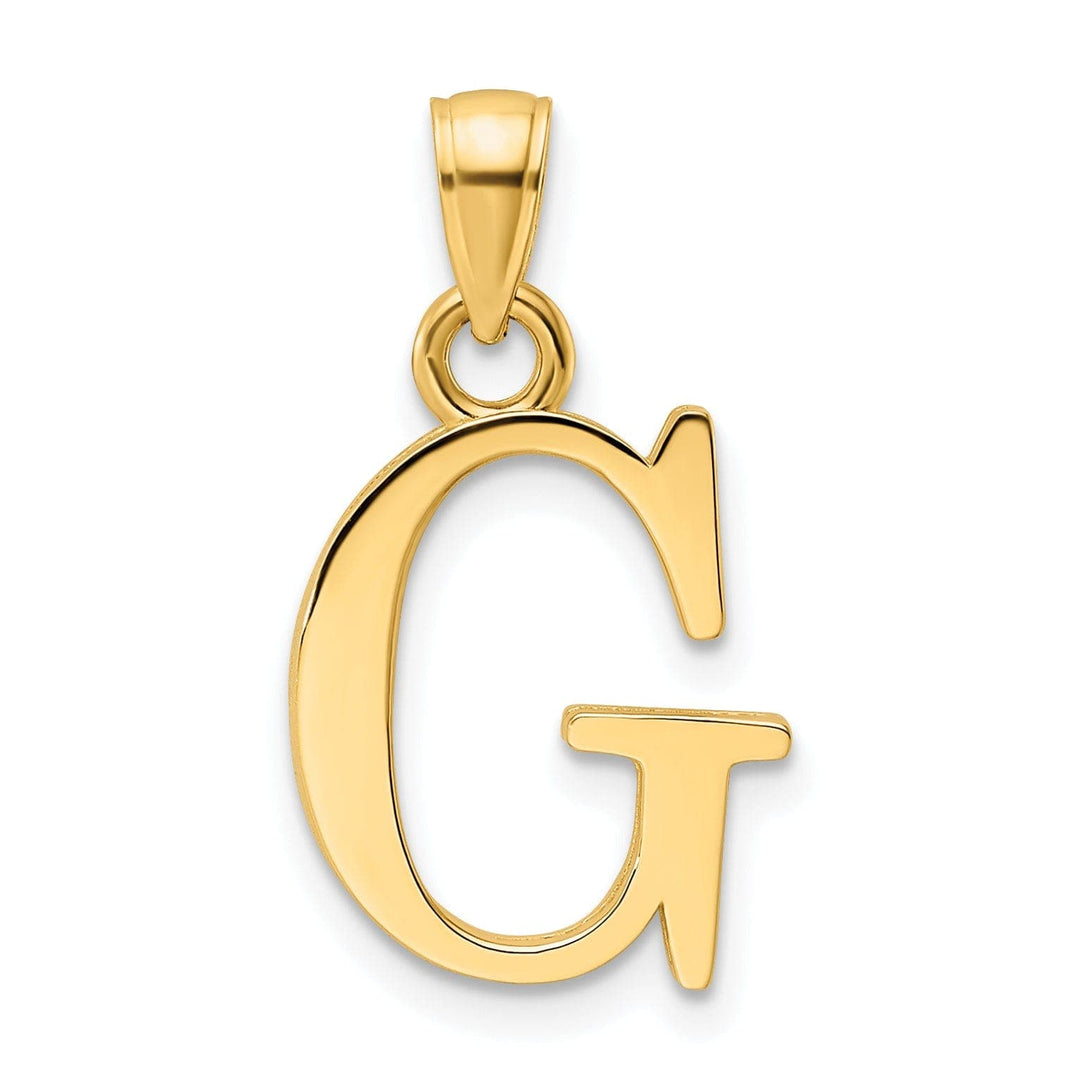 Lovely Rita's Pendants & Charms 14K Yellow Gold Block Design Large Initial Letter G Charm Pendant