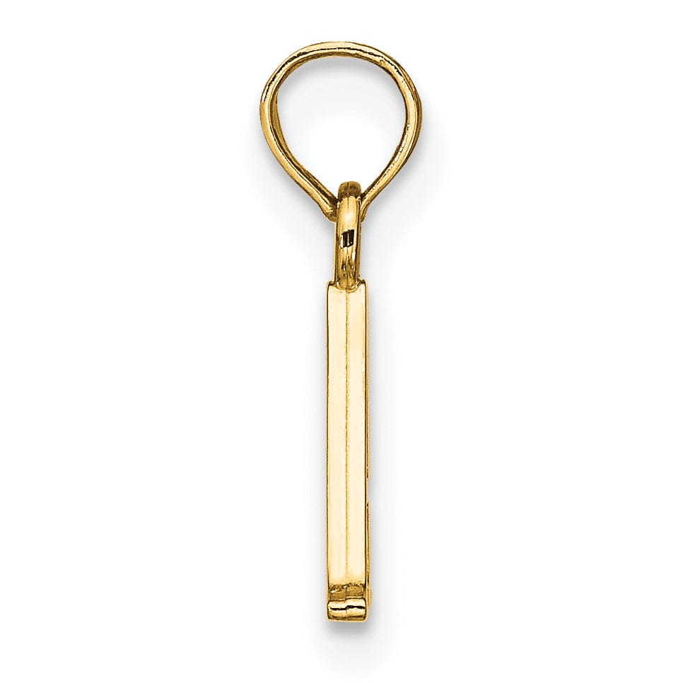 Lovely Rita's Pendants & Charms 14K Yellow Gold Block Design Small Letter A Initial Charm Pendant