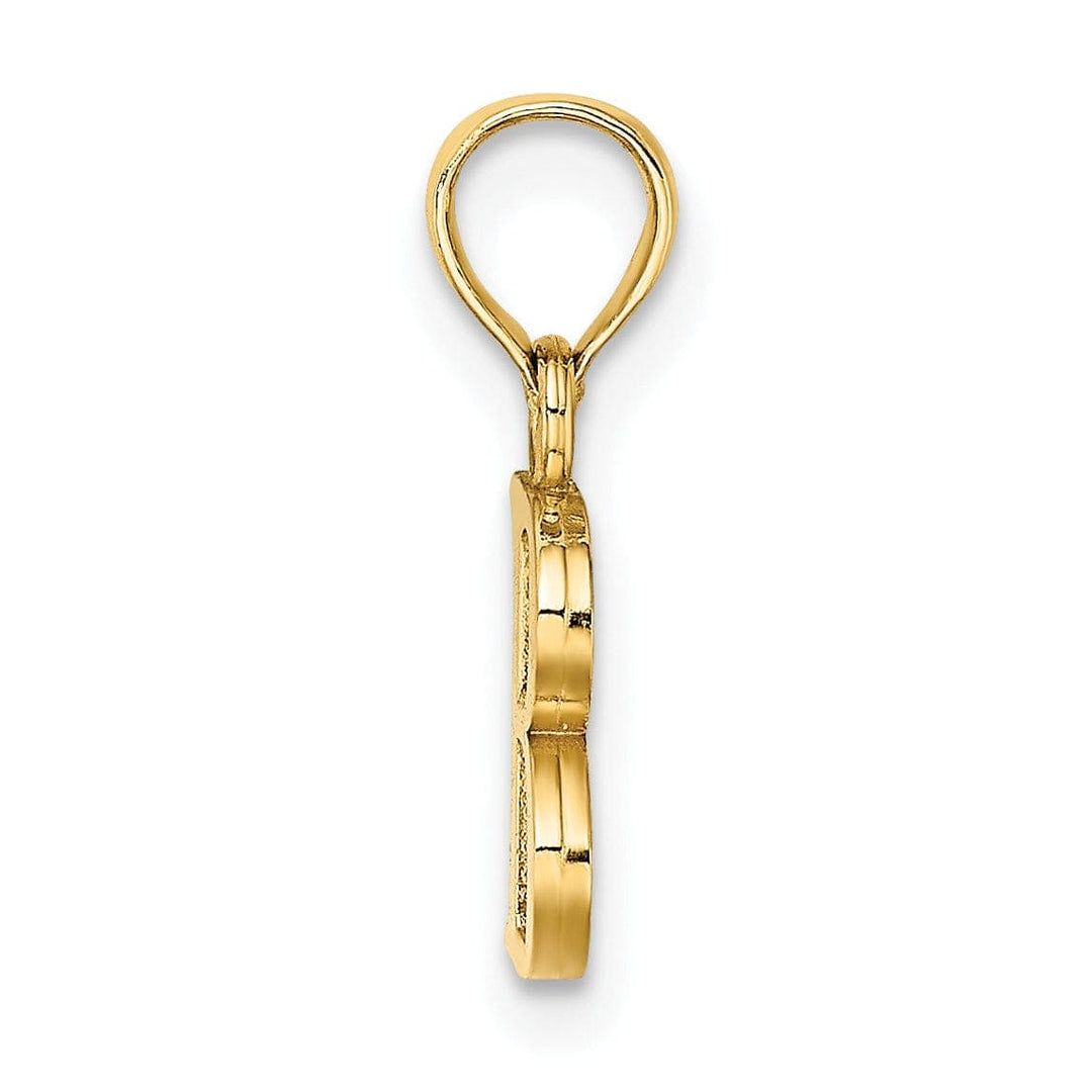 Lovely Rita's Pendants & Charms 14K Yellow Gold Block Design Small Letter B Initial Pendant