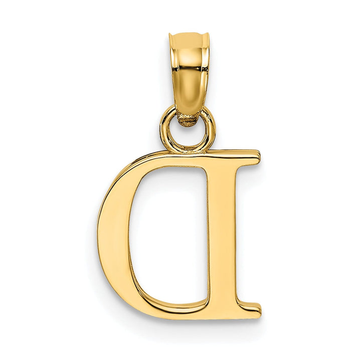 Lovely Rita's Pendants & Charms 14K Yellow Gold Block Design Small Letter D Initial Charm Pendant