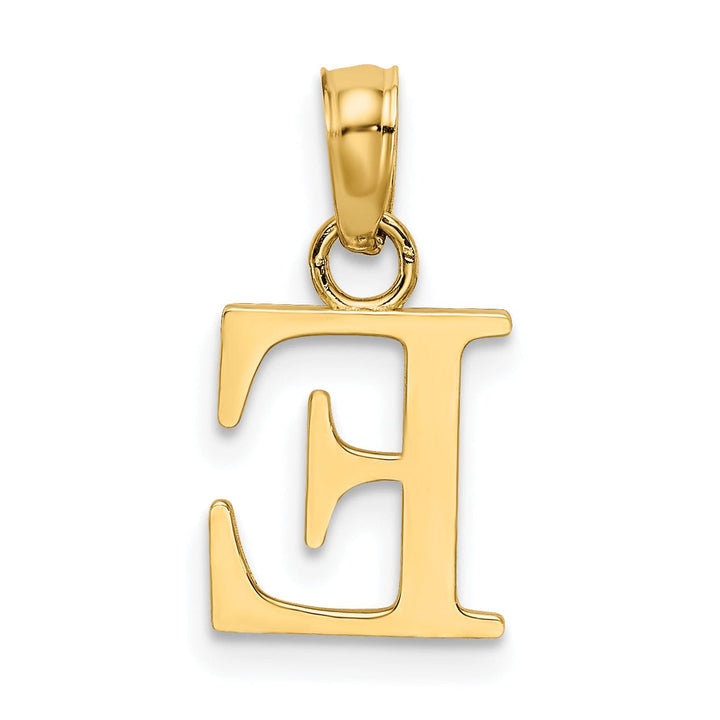 Lovely Rita's Pendants & Charms 14K Yellow Gold Block Design Small Letter E Initial Charm Pendant