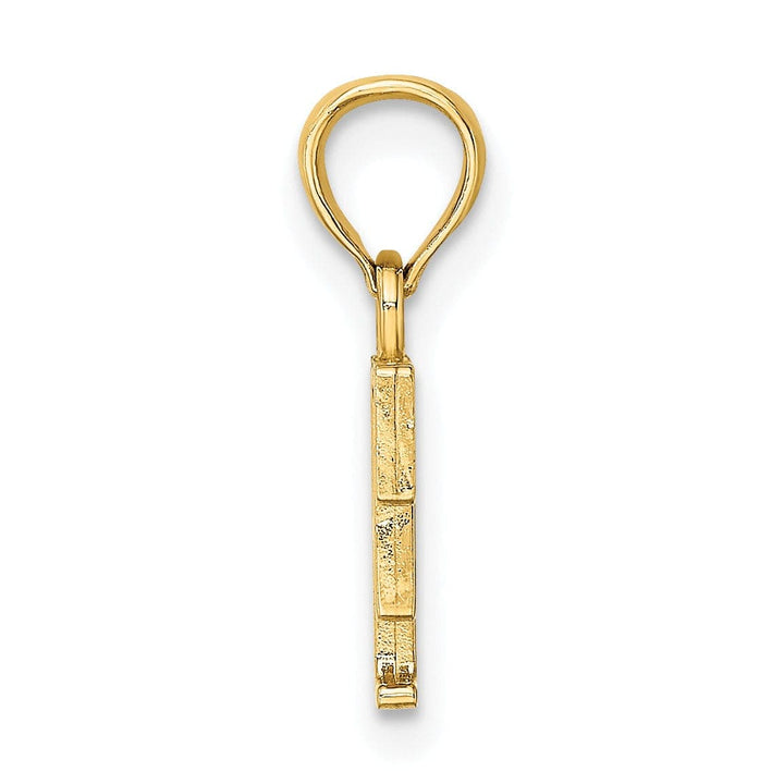 Lovely Rita's Pendants & Charms 14K Yellow Gold Block Design Small Letter F Initial Charm Pendant