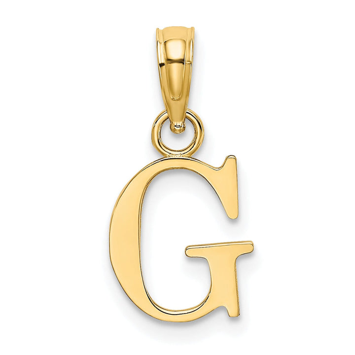 Lovely Rita's Pendants & Charms 14K Yellow Gold Block Design Small Letter G Initial Charm Pendant