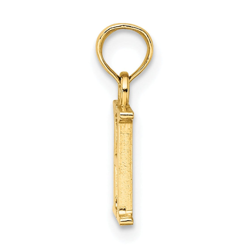 Lovely Rita's Pendants & Charms 14K Yellow Gold Block Design Small Letter H Initial Charm Pendant