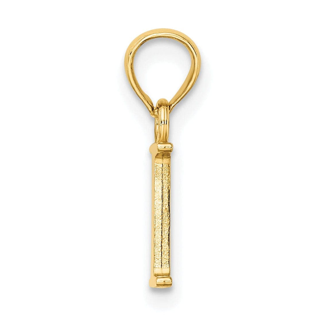 Lovely Rita's Pendants & Charms 14K Yellow Gold Block Design Small Letter I Initial Charm Pendant