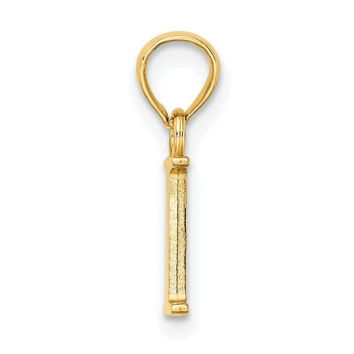 Lovely Rita's Pendants & Charms 14K Yellow Gold Block Design Small Letter I Initial Charm Pendant