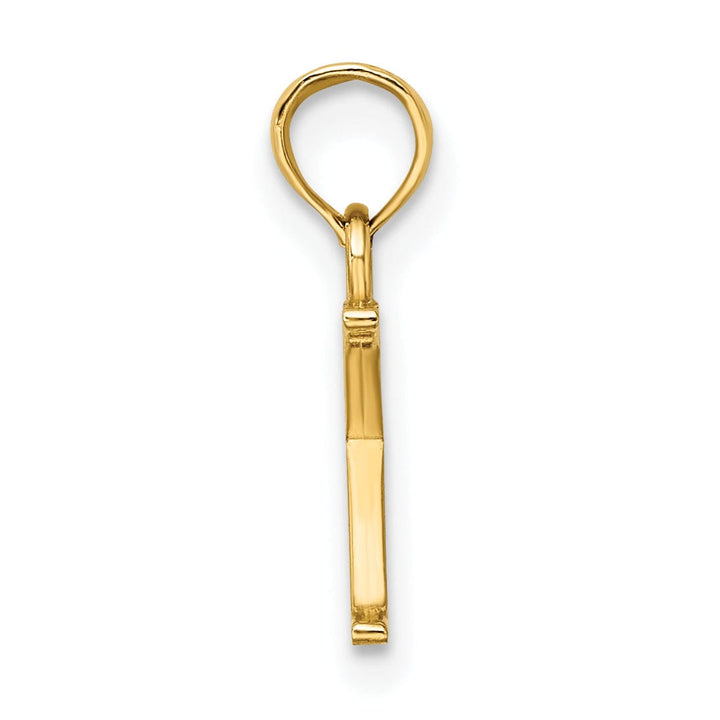 Lovely Rita's Pendants & Charms 14K Yellow Gold Block Design Small Letter K Initial Charm Pendant