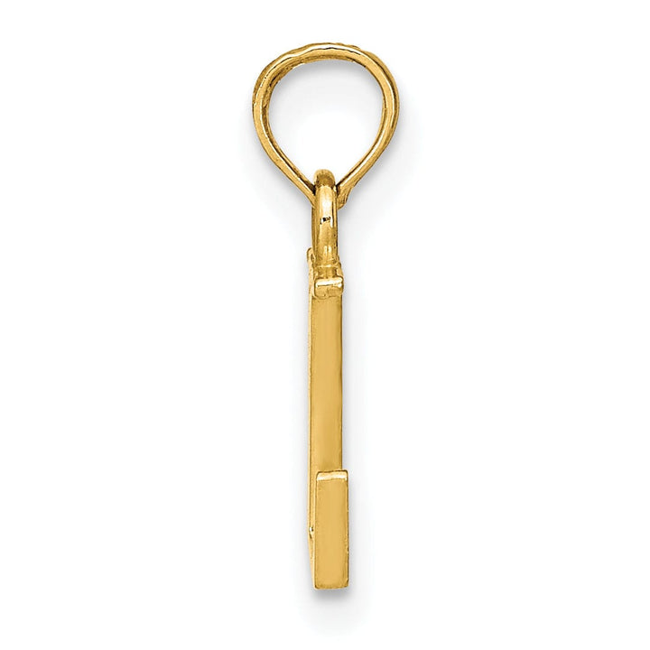 Lovely Rita's Pendants & Charms 14K Yellow Gold Block Design Small Letter L Initial Charm Pendant