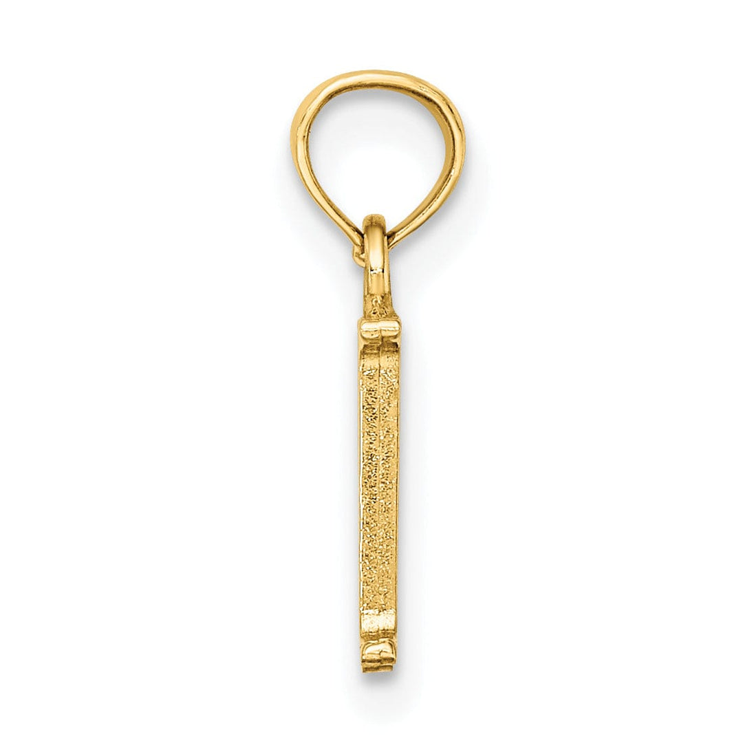 Lovely Rita's Pendants & Charms 14K Yellow Gold Block Design Small Letter M Initial Charm Pendant