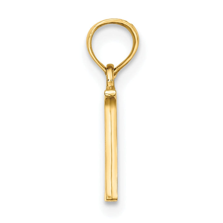 Lovely Rita's Pendants & Charms 14K Yellow Gold Block Design Small Letter N Initial Charm Pendant