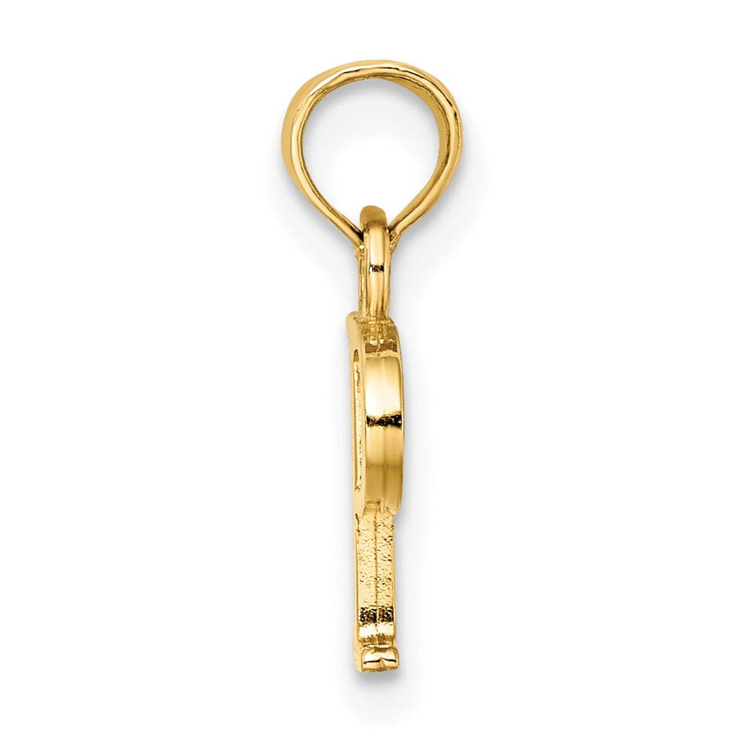 Lovely Rita's Pendants & Charms 14K Yellow Gold Block Design Small Letter P Initial Pendant