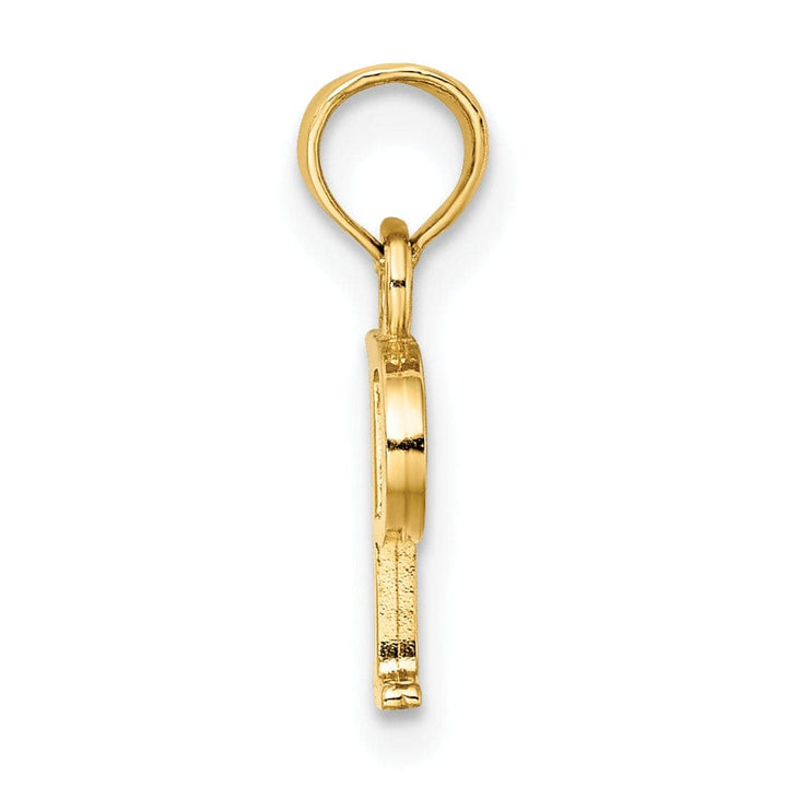 Lovely Rita's Pendants & Charms 14K Yellow Gold Block Design Small Letter P Initial Pendant