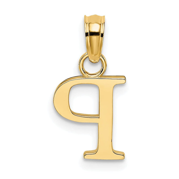 Lovely Rita's Pendants & Charms 14K Yellow Gold Block Design Small Letter P Initial Pendant