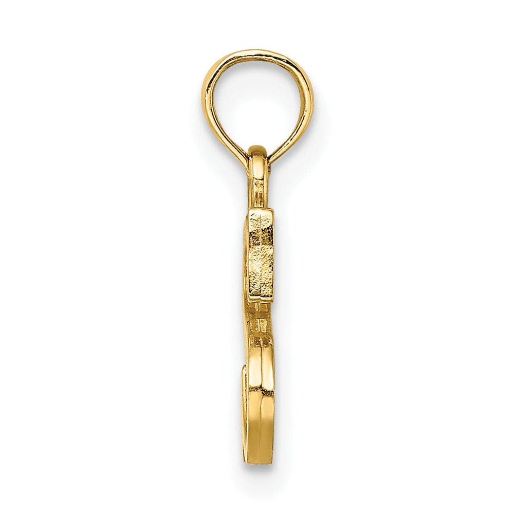 Lovely Rita's Pendants & Charms 14K Yellow Gold Block Design Small Letter S Initial Charm Pendant