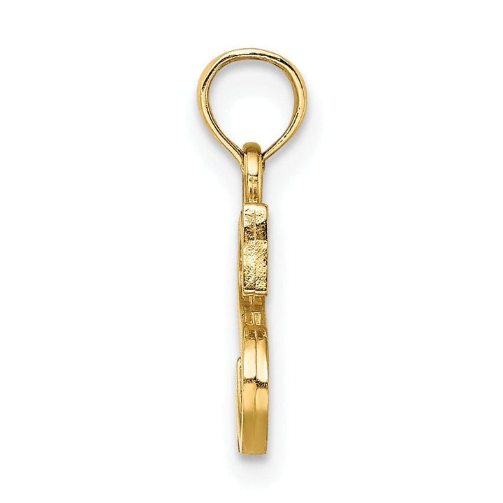 Lovely Rita's Pendants & Charms 14K Yellow Gold Block Design Small Letter S Initial Charm Pendant