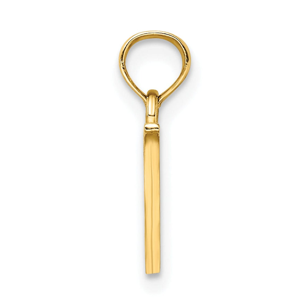 Lovely Rita's Pendants & Charms 14K Yellow Gold Block Design Small Letter V Initial Charm Pendant