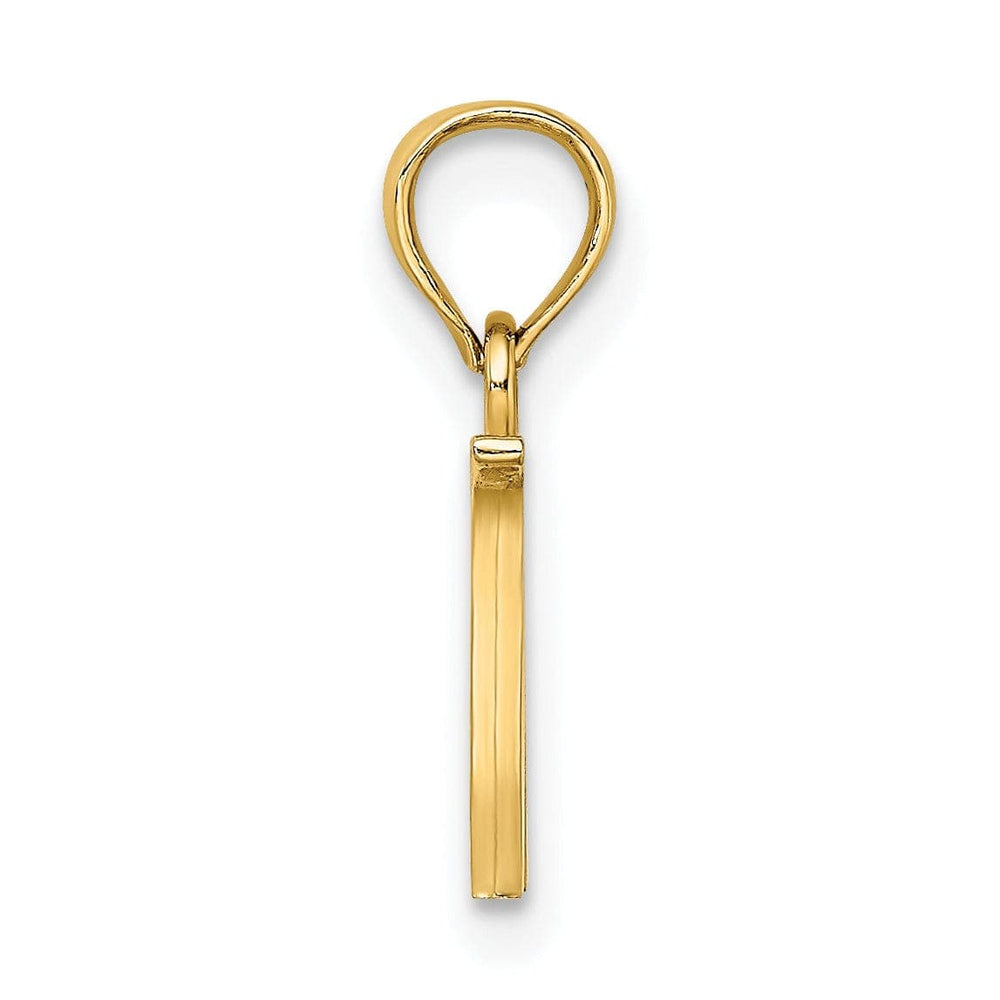 Lovely Rita's Pendants & Charms 14K Yellow Gold Block Design Small Letter W Initial Charm Pendant