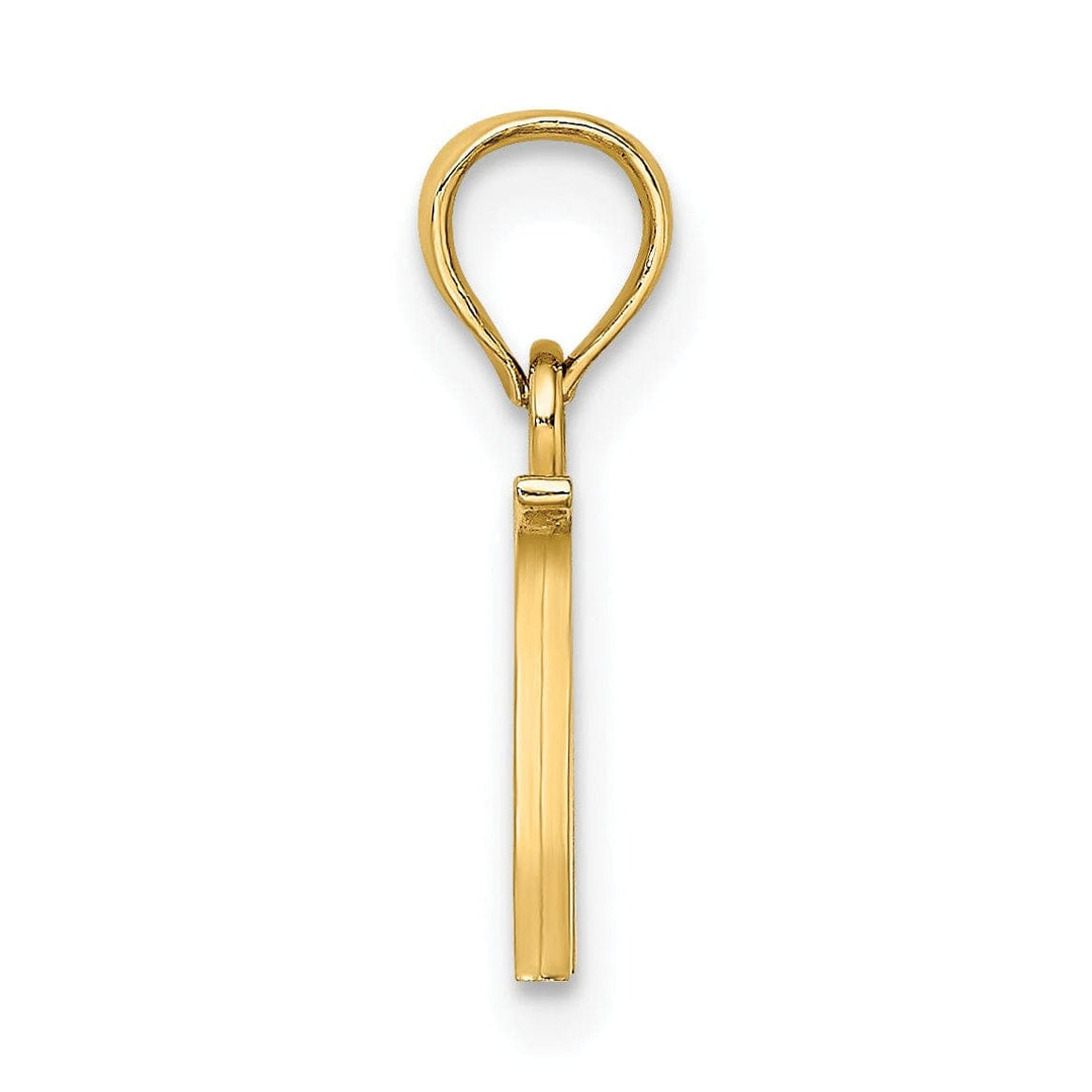Lovely Rita's Pendants & Charms 14K Yellow Gold Block Design Small Letter W Initial Charm Pendant