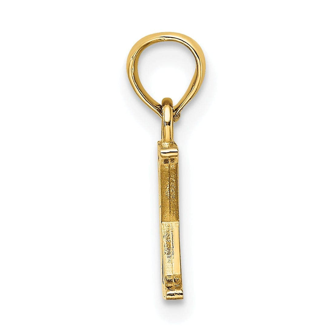 Lovely Rita's Pendants & Charms 14K Yellow Gold Block Design Small Letter X Initial Charm Pendant