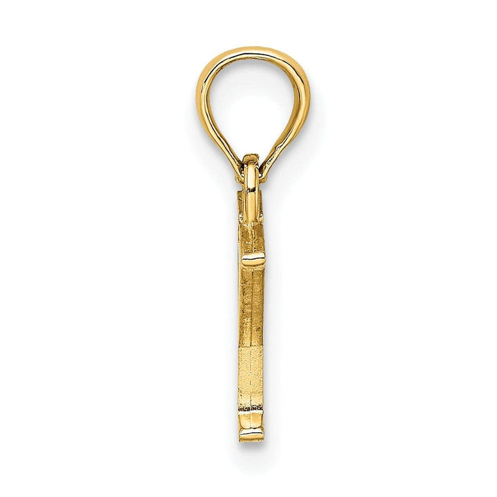 Lovely Rita's Pendants & Charms 14K Yellow Gold Block Design Small Letter Y Initial Charm Pendant