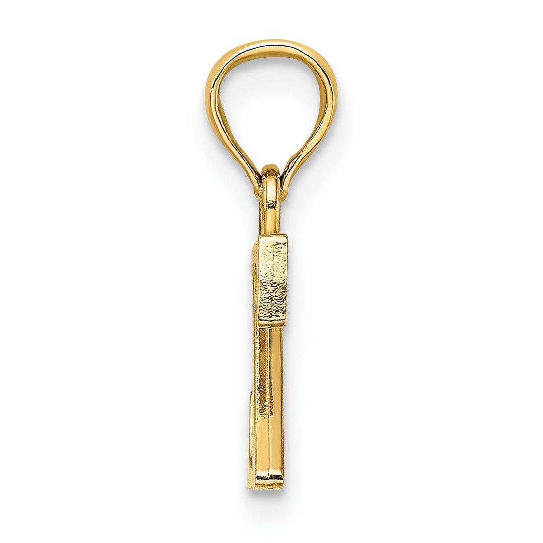Lovely Rita's Pendants & Charms 14K Yellow Gold Block Design Small Letter Z Initial Charm Pendant