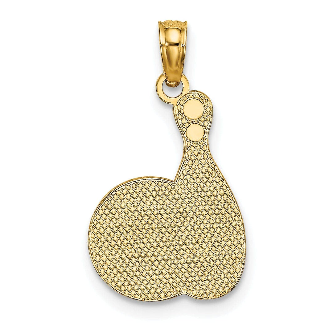 Lovely Rita's Pendants & Charms 14K Yellow Gold Bowling Ball and Pin Charm Pendant with Enamel Finish