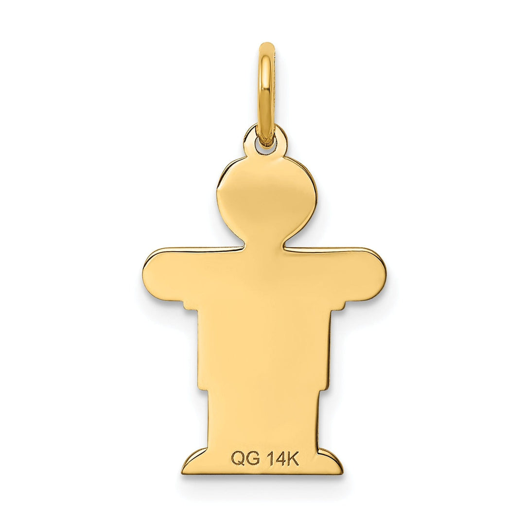 Lovely Rita's Pendants & Charms 14k Yellow Gold Boy With Haircut Hugs Charm