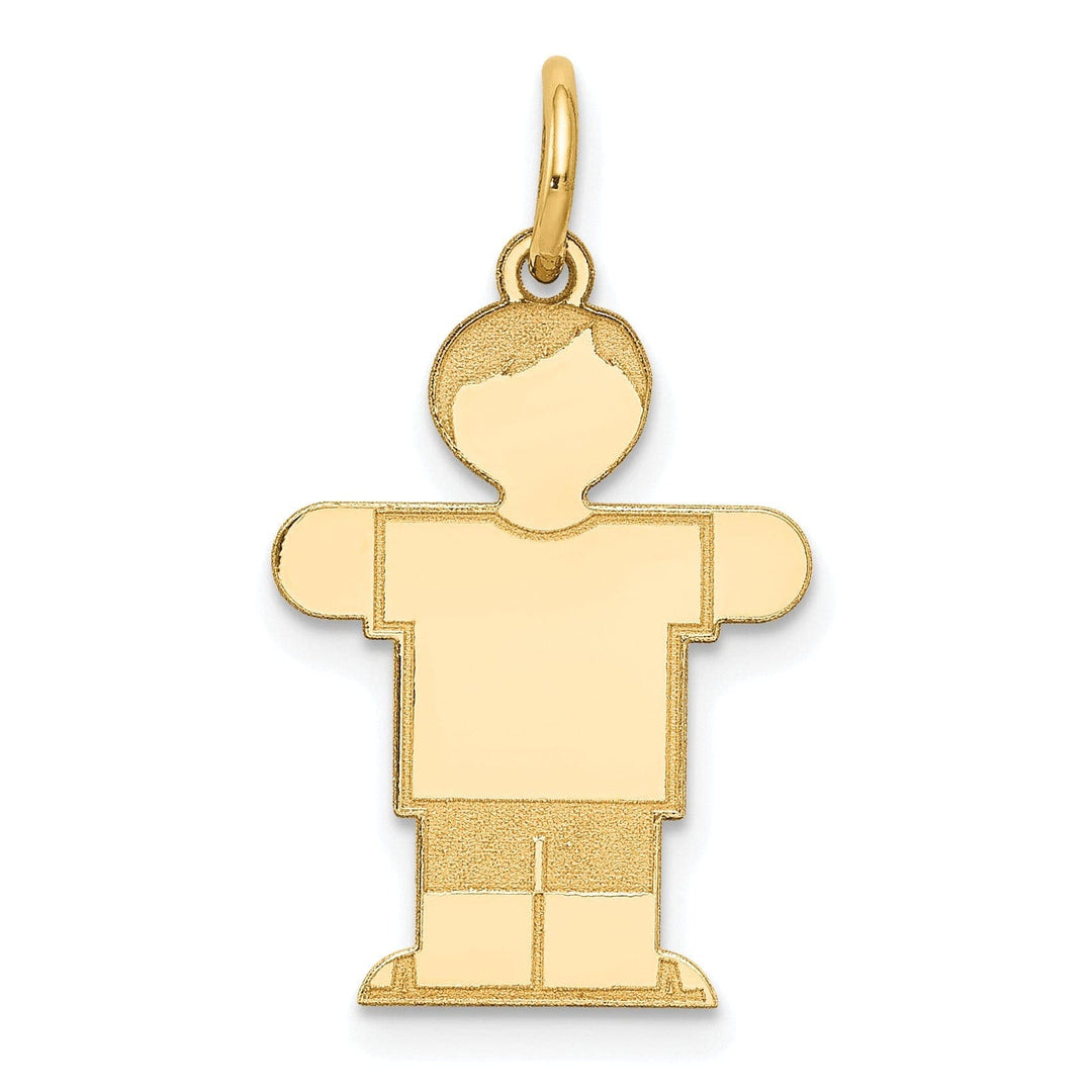 Lovely Rita's Pendants & Charms 14k Yellow Gold Boy With Haircut Hugs Charm