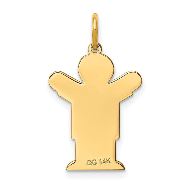 Lovely Rita's Pendants & Charms 14k Yellow Gold Boy With Haircut Love Charm