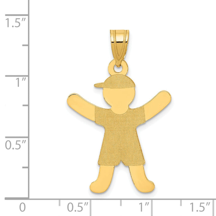 Lovely Rita's Pendants & Charms 14k Yellow Gold Boy with Hat Charm Pendant